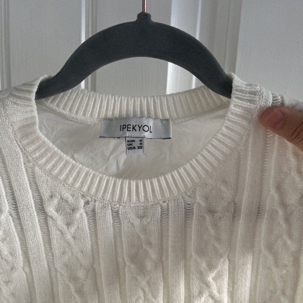 Ipekyol white/ecru knit cotton top